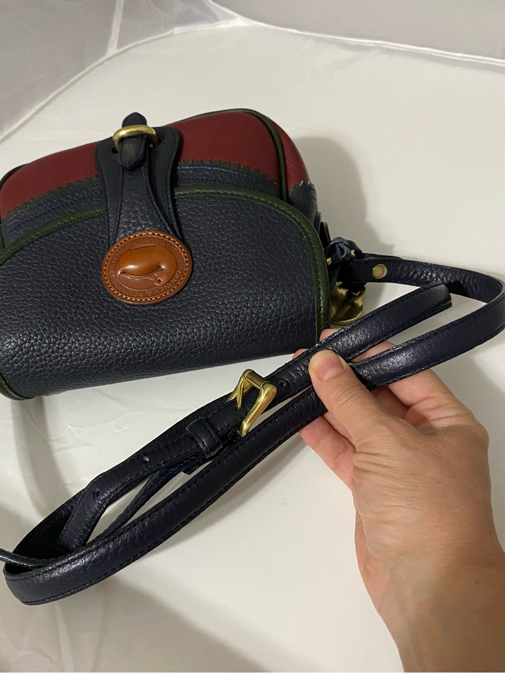 Vintage Dooney & Bourke Teton Essex Crossbody Saddle Bag AWL Leather - Picture 12 of 16